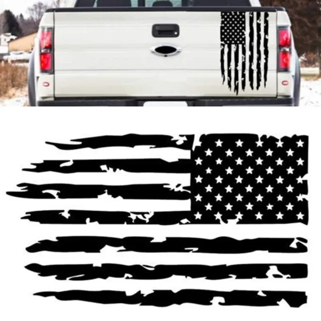 Durable Distressed Tailgate Vinyl Decal Flag Sticker Enhance Your Truck's Look