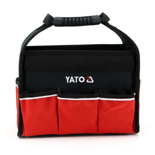 YATO Werkzeugtasche 16 Fächer offen Tasche Werkzeug leer 29,5 x 19 x 21 cm