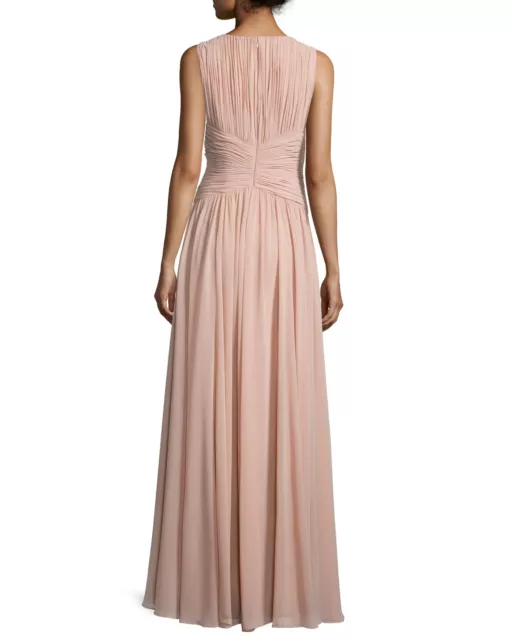 Donna Morgan Paloma Sleeveless Ruched Dress  Sz 8  Nude   $240  *84 New 2