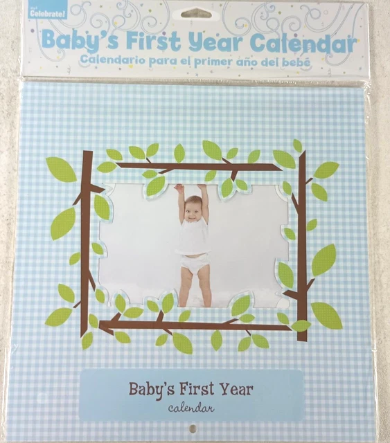 Way to Celebrate Baby's First Year Boy's Wall Calendar with Stickers - 16302