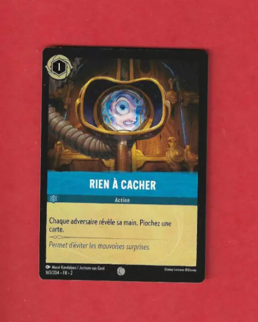 Disney Lorcana Chapitre 2 Floodborn Rien à Cacher commune n°165