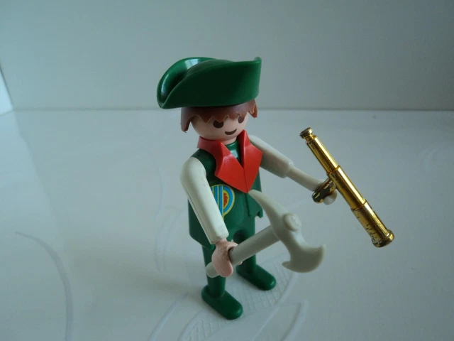 Playmobil Vintage Pirate Vert Crochet 1978 - Sets 3542/3550, Bon état