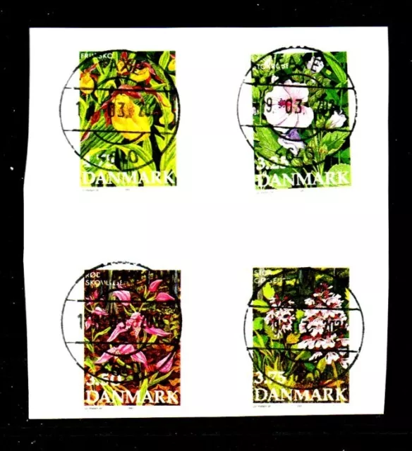 Danimarca (0) Michel n. 981-984 con timbro locale fax su carta