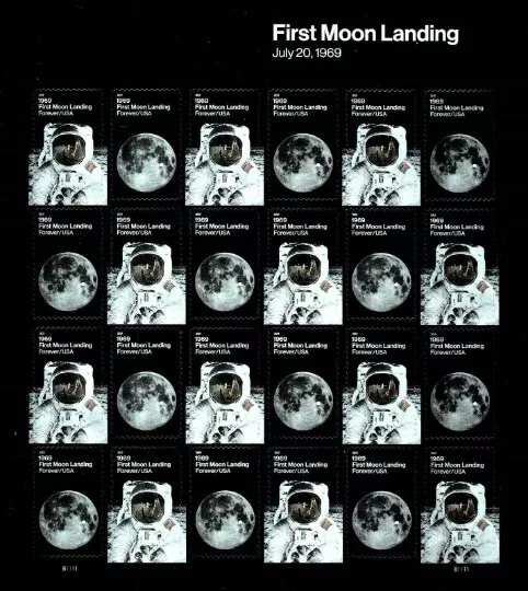 50th anniversary of First Moon Landing forever USPS stamps sheet scott 5399-5400
