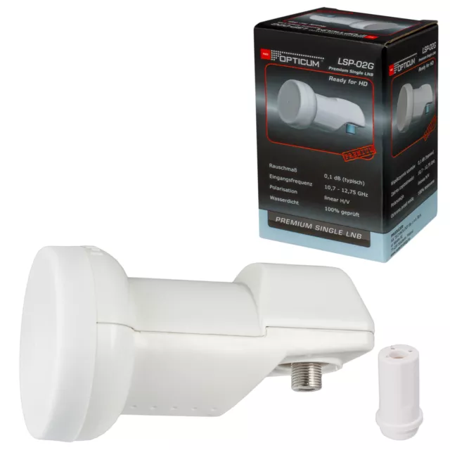 Red Opticum Single LNB  Premium LSP-02G 0,1 dB HDTV DVB/S2 Full HDTV 3D 4K