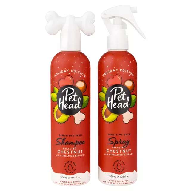 Pet Head Pflege-Set Champú para Perro + Spray "Castaño" 2 x 300 ML