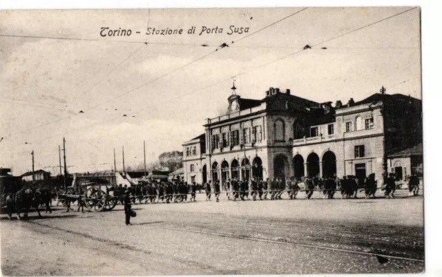 cartolina d'epoca torino stazione di porta susa