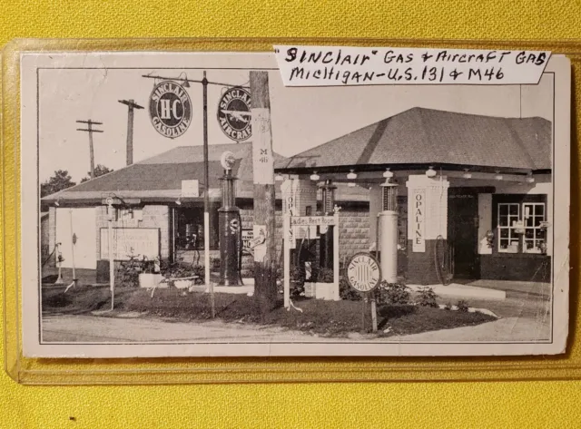 1920's Sinclair Gas Station & Aircraft Fuel, Print/Photo, Mich. @ M46 & US131