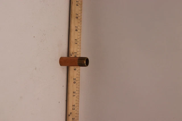 Threaded Nipple Red Brass 1/2" x 2"