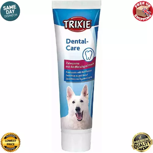 Trixie Dog Toothpaste with Beef Flavour Clean Teeth Tartar Fresh Breath 100g