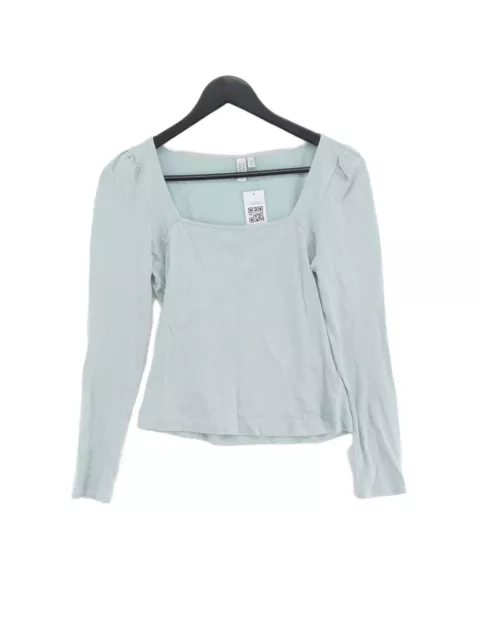 & Other Stories Women's Top UK 12 Blue Viscose with Polyamide Basic