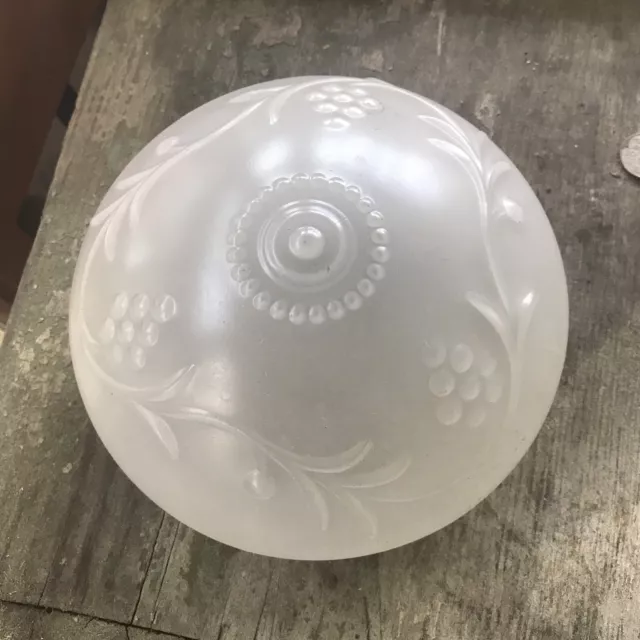 Deco Vintage Frosted Glass Lamp Shade Round Globe  Floral Ceiling 6" Fitter