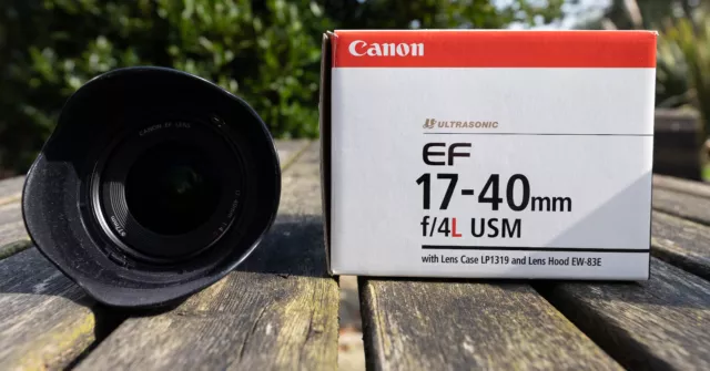 Canon EF 17-40mm F/4.0 L USM Lens - Black, with 2 caps, bag and original box 3