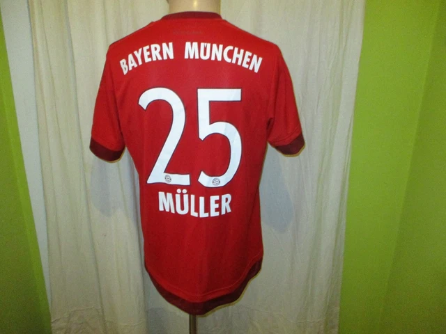 FC Bayern München Adidas Heim Trikot 2015/16 "-T---" + Nr.25 Müller Gr.M Neu