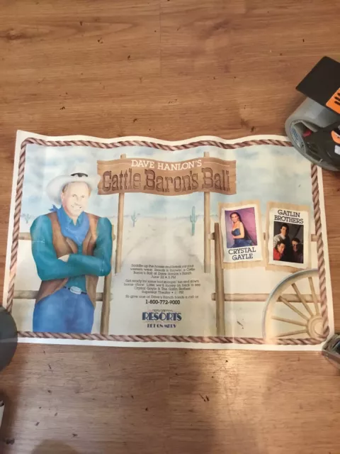 Dave Hanlon’s Cattle Baron’s Ball Merv Griffin Resorts Poster Crystal Gayle
