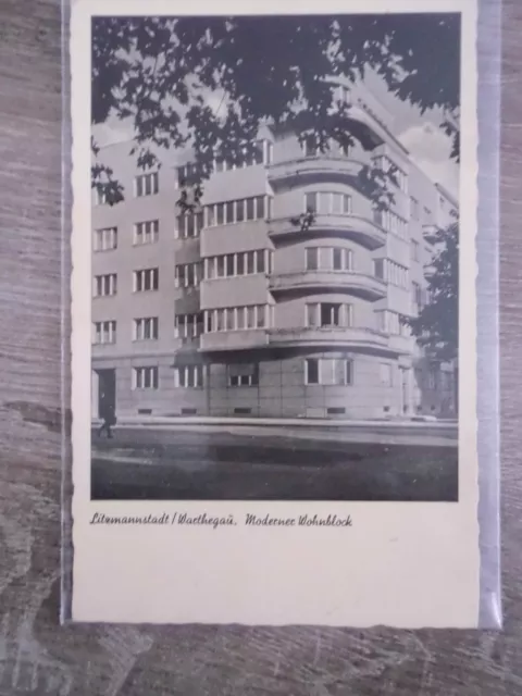 AK Litzmannstadt Warthegau , Polen, Lódź,  Moderner Wohnblock um 1940