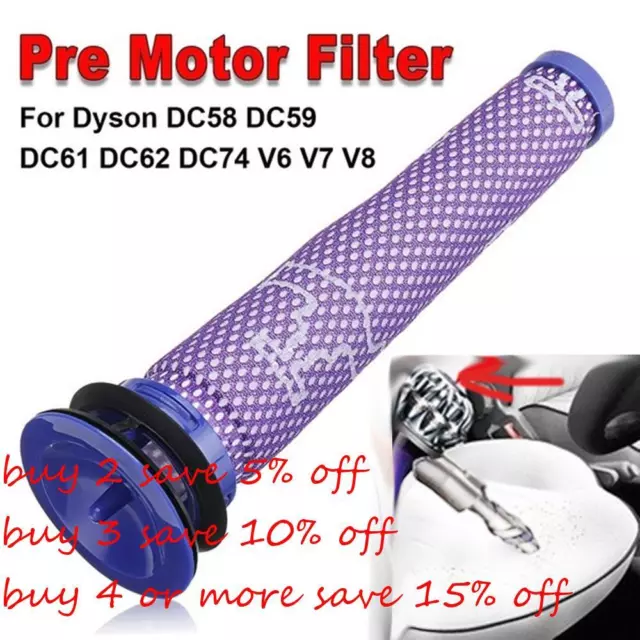 Pre Filter For Dyson Dc58 Dc59 Dc61 Dc62 Dc74 V6 V7 V8 Cordless Vacuum  965661-01