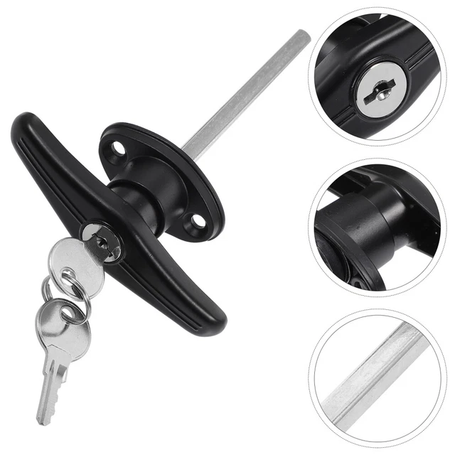 Kit de hardware de puerta de aleación de zinc cerradura de puerta de garaje negro