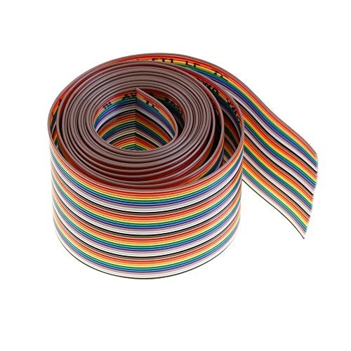 2M 40Pin 40Way Rainbow Color Flat Ribbon Cable IDC Wire Cable