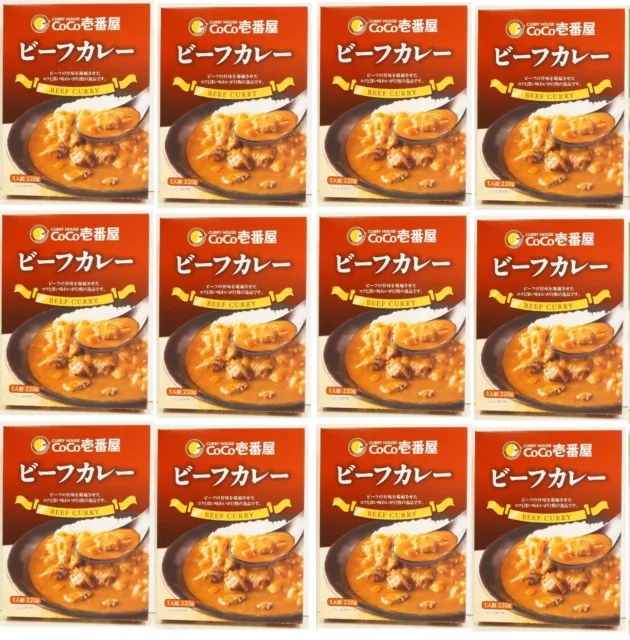 Coco Ichibanya Beef Curry Total 12 Quantity X 220G 1 Set Retort Curry Brand New