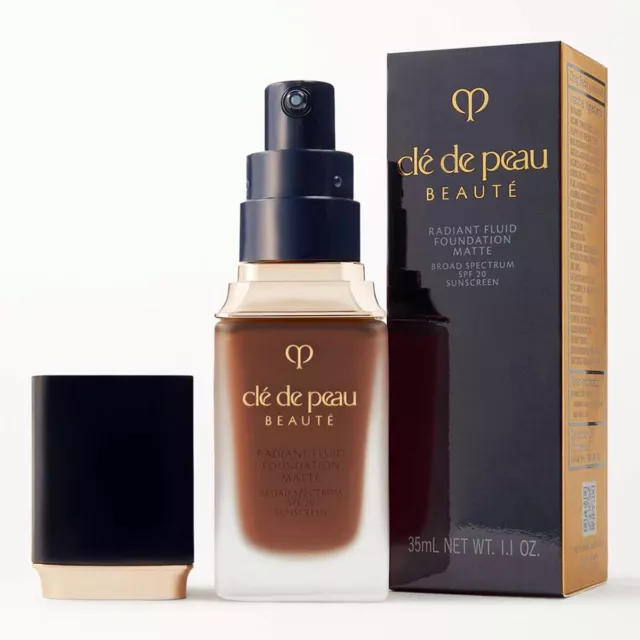 Cle De Peau Radiant Fluid Foundation SPF 20 Matte B100 RICH DEEP BEIGE - 1.1 Oz