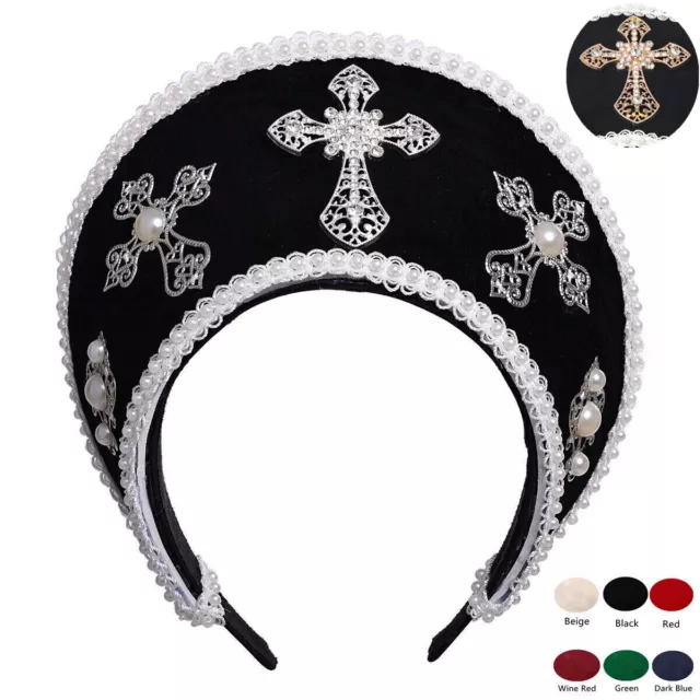 Cappello Donna Rinascimento Croce Reale French Cappello Coronetta Anna Bolena