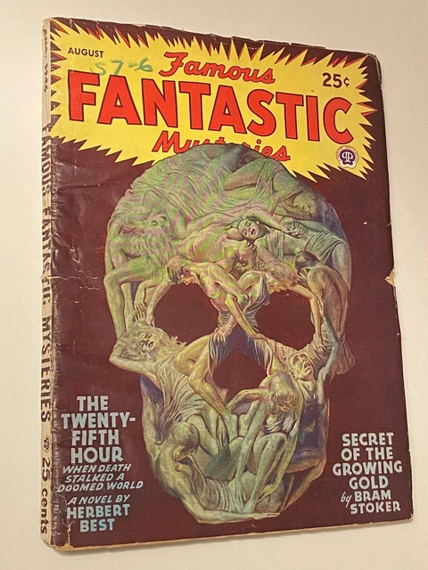 Famous Fantastic Mysteries Pulp 1946 - CLASSIC SKULL COVER - RARE - NO RESERVE!