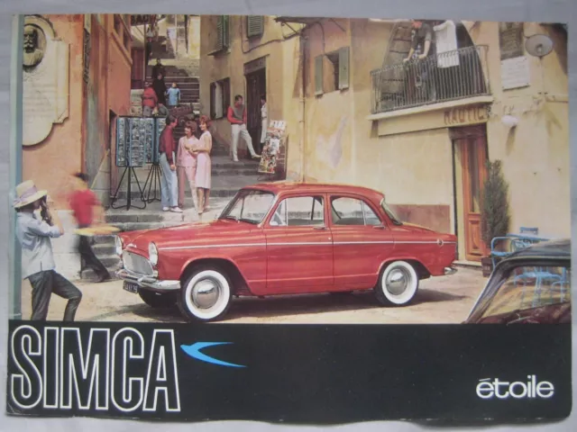 Simca Etoile sales sheet Brochure