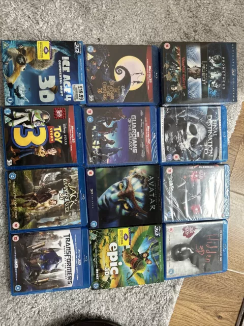 3D Blu Ray Movies Bundle