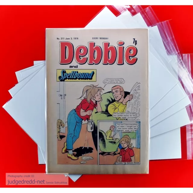 Debbie No 277 Comic Book Issue 3 6 1978 UK + Comic Bag and Board (Lot 594 )