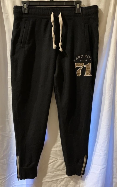 Hard Rock Cafe Ladies Athletic Pants Size L Cotton/Polyester