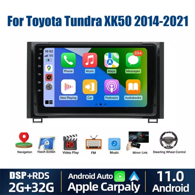 Navi Gps Car Stereo Radio Android 11 2+32G Jbl For Toyota Tundra Xk50 2014-2021