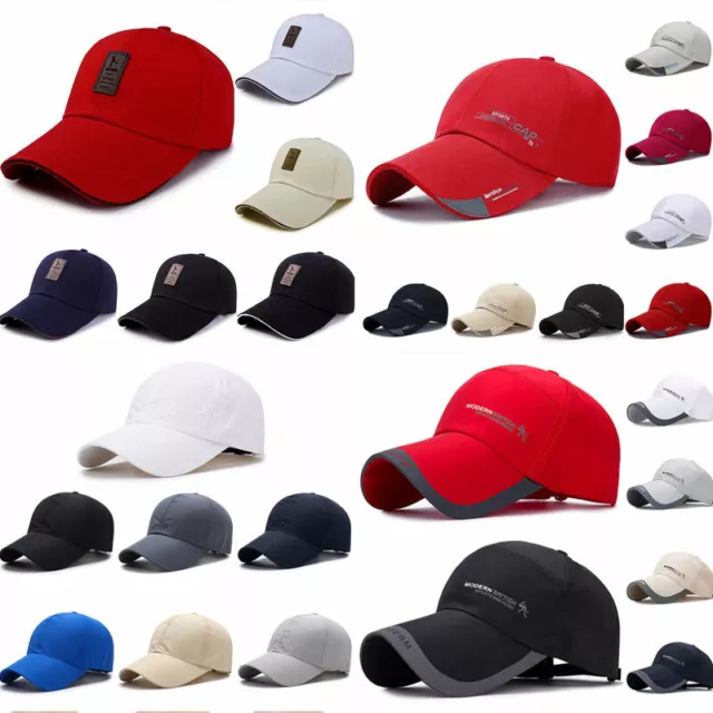 Cotton Baseball Cap Ball Dad Hat Adjustable Plain Solid Washed Men Women Visor