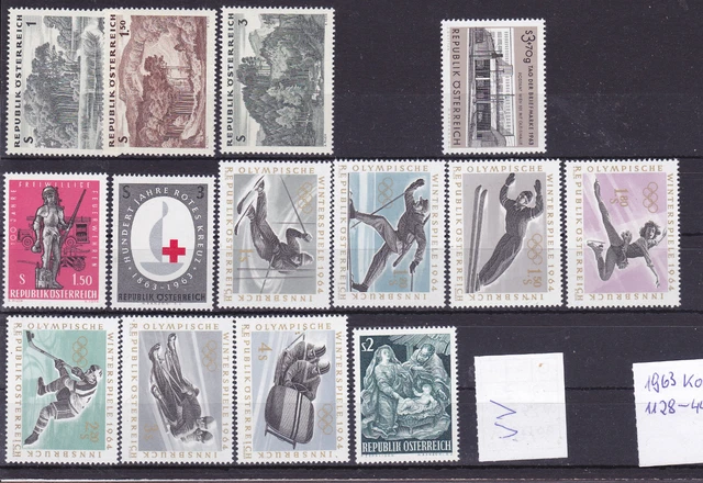 Österreich  Lot aus dem Jahr 1963 postfrisch siehe  Scan