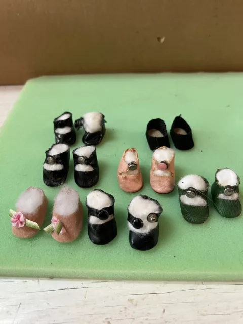 VINTAGE VOGUE GINNY DOLL CENTER SNAP SHOES & MORE LOT - 7 Pairs