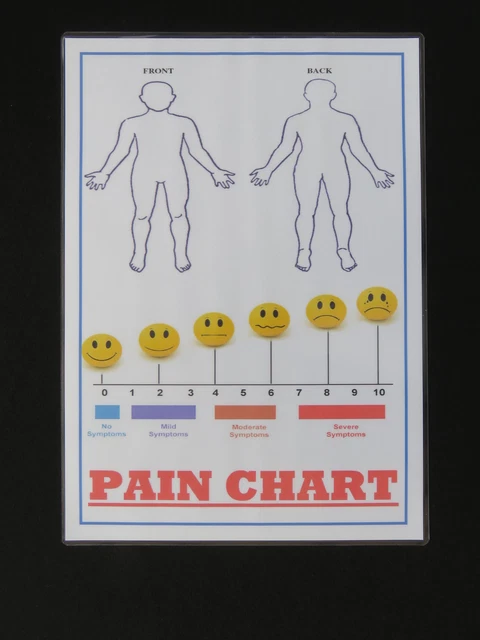 Visual Pain Chart Simple PAIN A4 CHART - Autism/Visual Communication Aid/PECS/ABA/Speech Loss ...