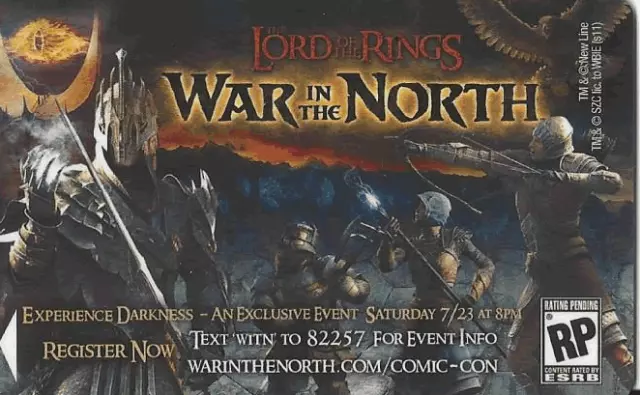 Lord of the Rings War in the North 2011 SDCC Exclusive Hotel Key Card