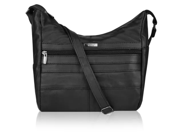 Womens Handbag Cross Body Shoulder Hand Bag Medium Size Ladies Leather Sidebag