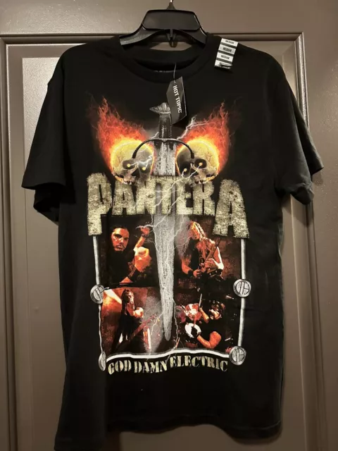 NWT: Licensed PANTERA God Damn Electric Concert T-Shirt (Black)/Medium NEW