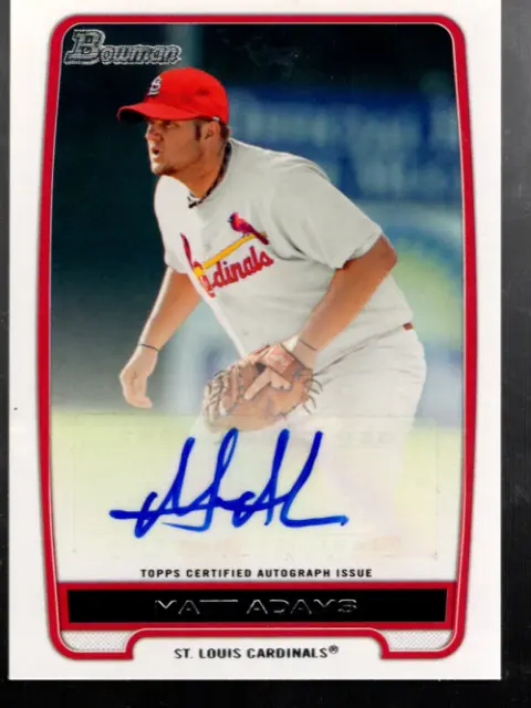 A7026- 2012 Bowman Prospect Autographs #MA Matt Adams Auto - NM-MT