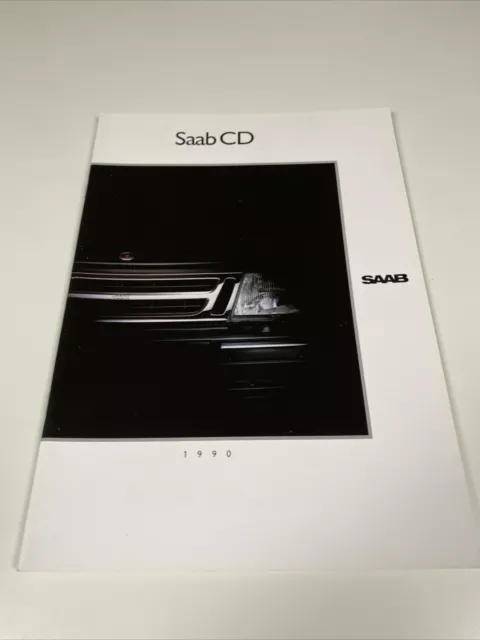 SAAB CD Car Sales Brochure 1990 Uk Market CDS Turbo Saloon FREE POSTAGE