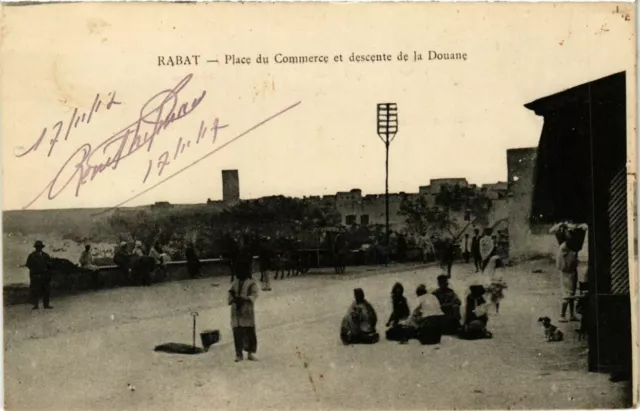 CPA AK MOROCCO RABAT - Place du Commerce et Descent de la Customs (280727)