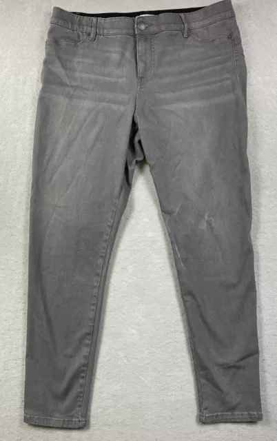 Juicy Couture Jeans Womens 16 Gray Denim Pants Skinny Fit Stretch Comfort Casual