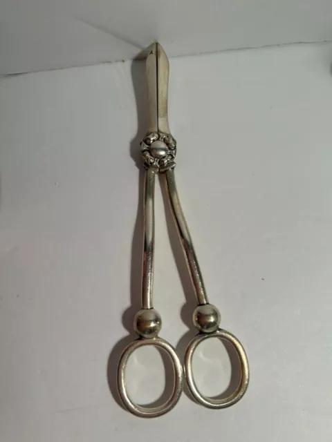 Vintage Victorian Grape Scissors Shears Silver Plate Mappin and Webb