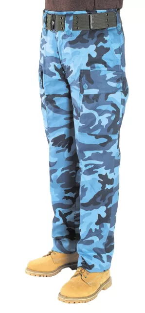 Kids Boys Youth BDU Ranger 6-Pocket Black Combat Cargo Trouser Fashion Pant  5-13