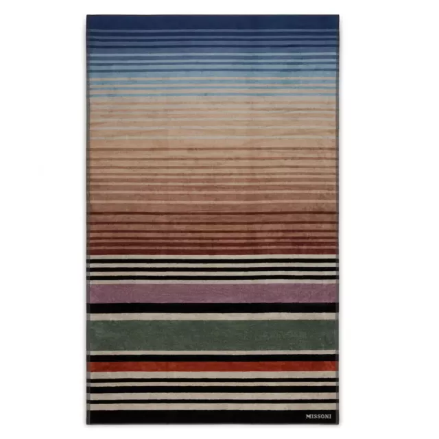 BEACH TOWEL AYRTON 160 by MISSONI HOME with multicolored stripes