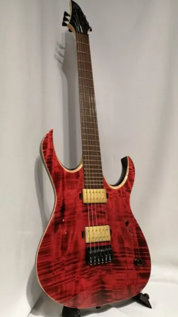 MAYONES Duvell STD 6 Trans Dirty Red Electric Guitar #22325