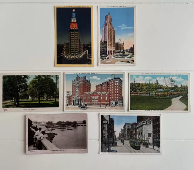 Buffalo New York NY Vintage Postcards ~ Lot of 7