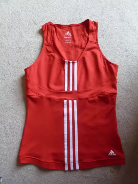 Adidas Sport Top ClimaCool Shirt Gr. S 36 Polyamid Elasthan rot Damen Oberteil
