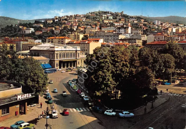Cartolina Trieste Stazione Centrale Insegna Motta